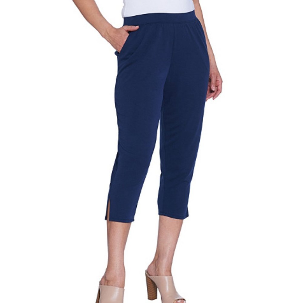H by Halston Brushed Modal Pull-On Cropped Pants N